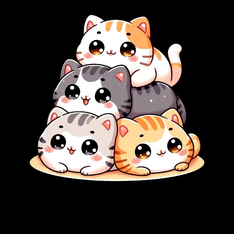 Stack of Kitty Cats Stack Kawaii Meowtain Anime