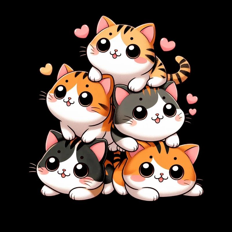 Stack of Kitty Cats Stack Kawaii Meowtain Anime