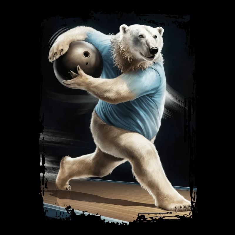 Eisbär spielt Bowling Geschenk