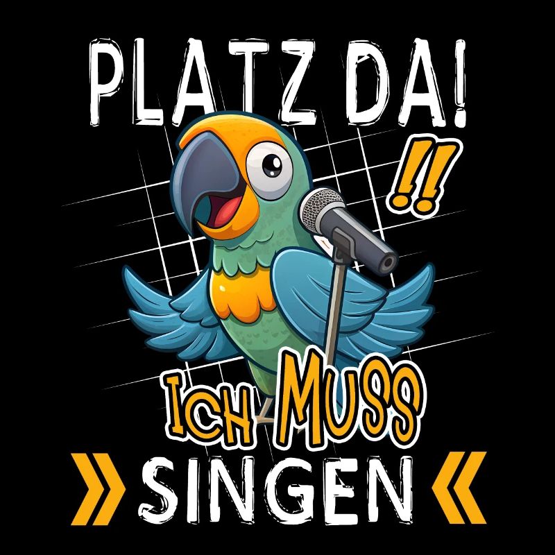 Platz Da! Ich Muss Singen Lustiger Papagei