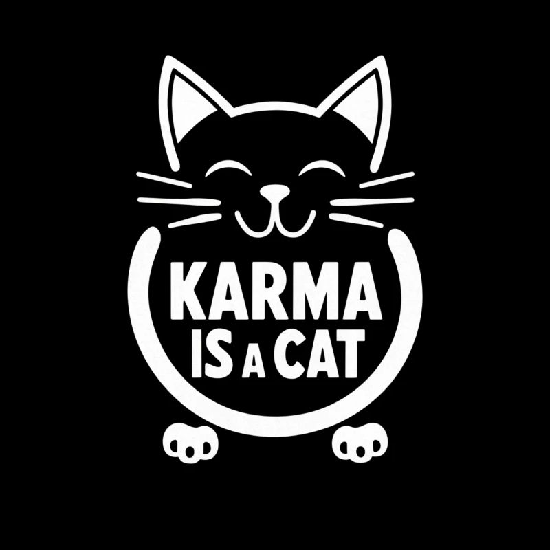 Karma est un chat Drôle de chat Dicton de chats