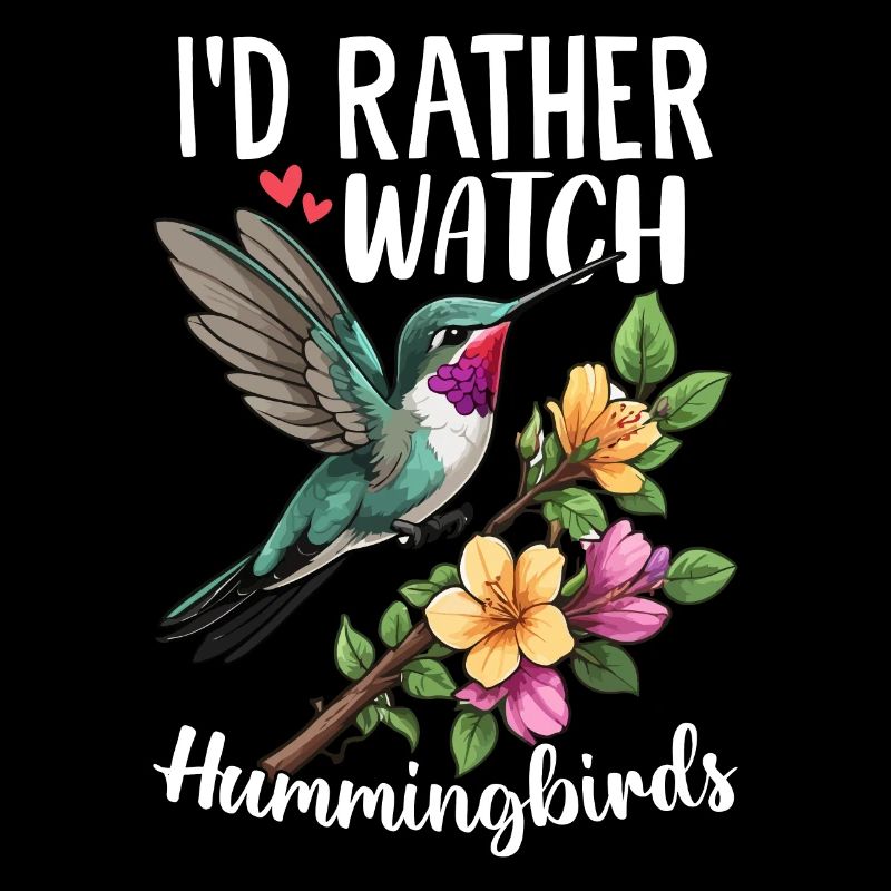 I'd Rather Watch Hummingbirds Nectar Bird