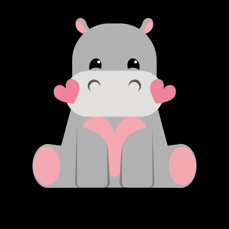 Süßes Nilpferd Hippo Kinder