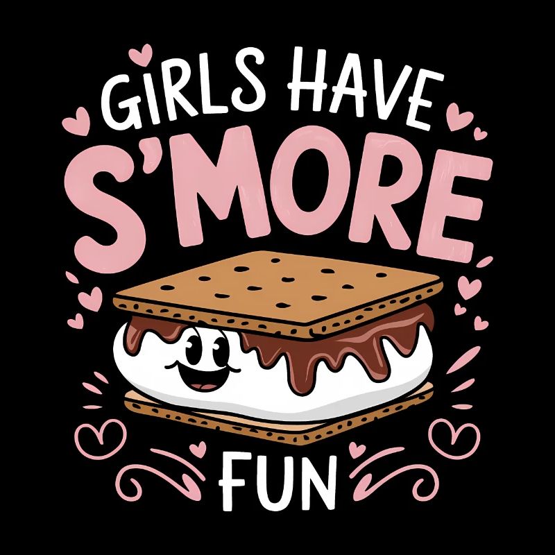 S´More Spruch Marshmallow Camping S´More Geschenk