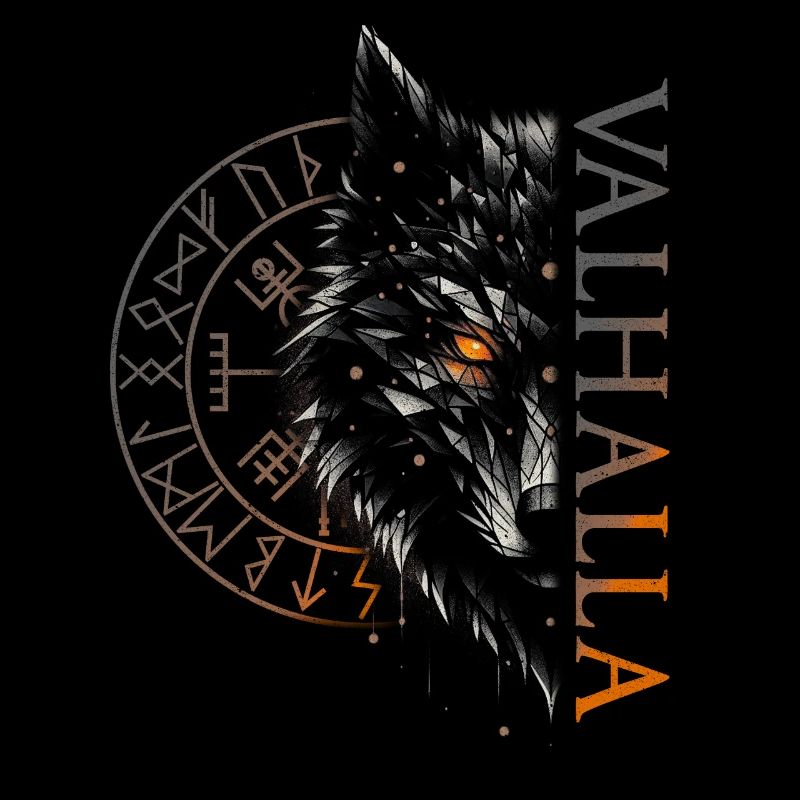 Valhalla Wolf Nordische Götter Wikinger Kompass