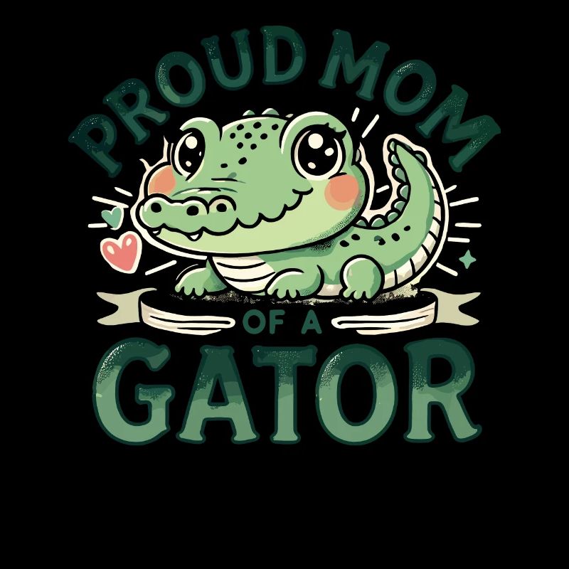 Stolze Mutter eines Alligators