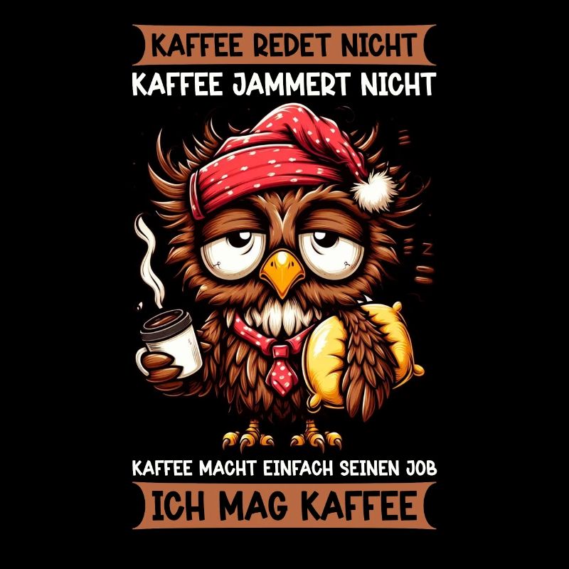 Kaffee Redet Nicht Eule Kaffeetrinker Sarkasmus