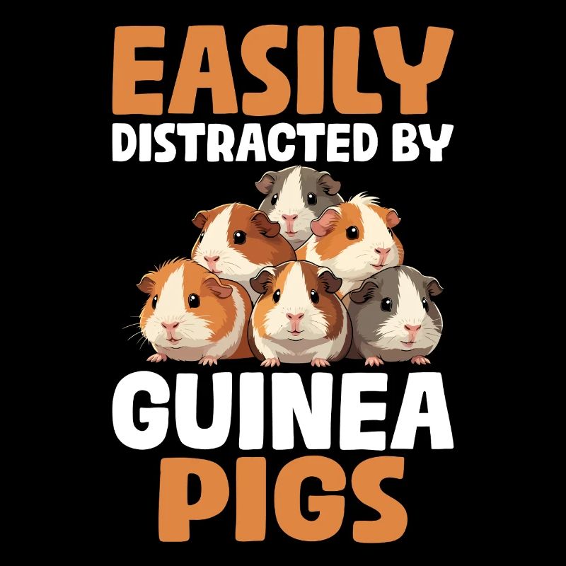 Easily Distracted By Guinea Pigs Funny Cavy