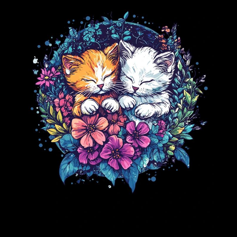 Cuddling kittens