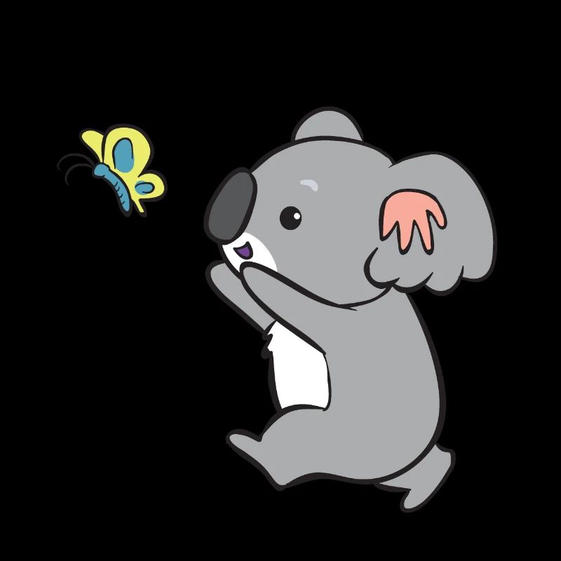Koala - attrape le papillon