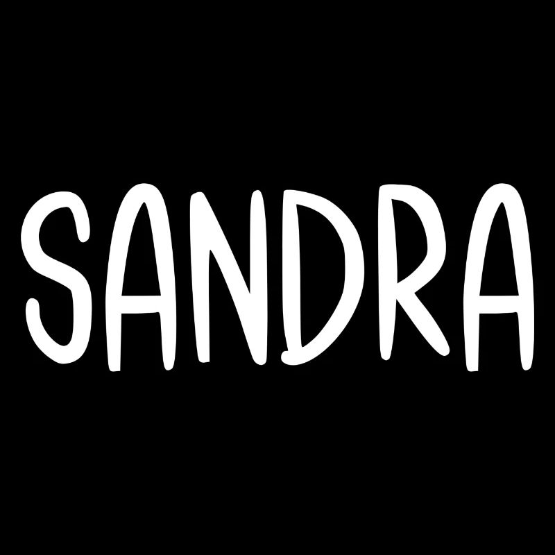 Sandra Custom Name Schriftart Text Geburtstag