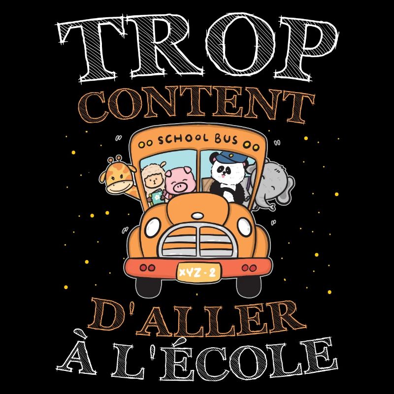 Trop Content D Aller À L École bus école animaux