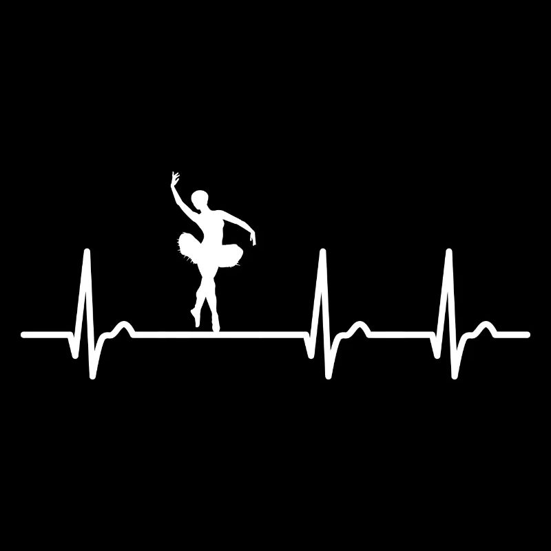 ECG curve - heart curve - pulse - ballet - art