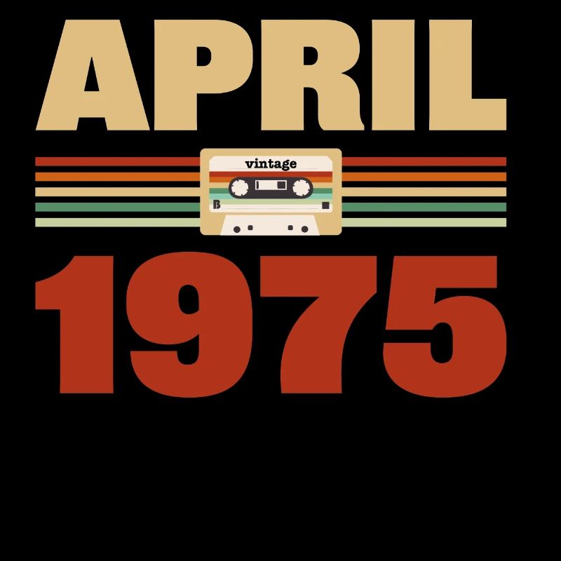 48th birthday April Born in 1975 Gift idea