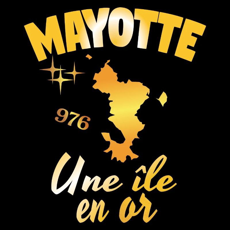idee cadeau design graphique carte de Mayotte 976