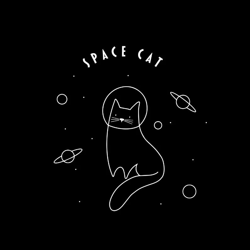 spacecat - cute cat as white astronaut