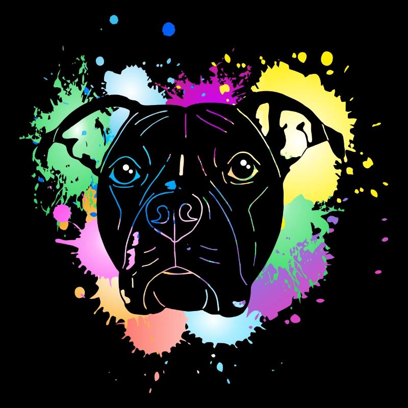 Pitbull Terrier mit Splash