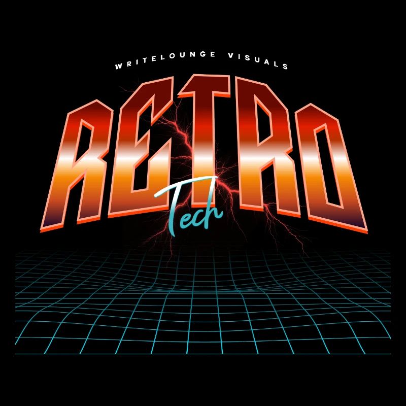 Rétro Tech Neon Synthwave