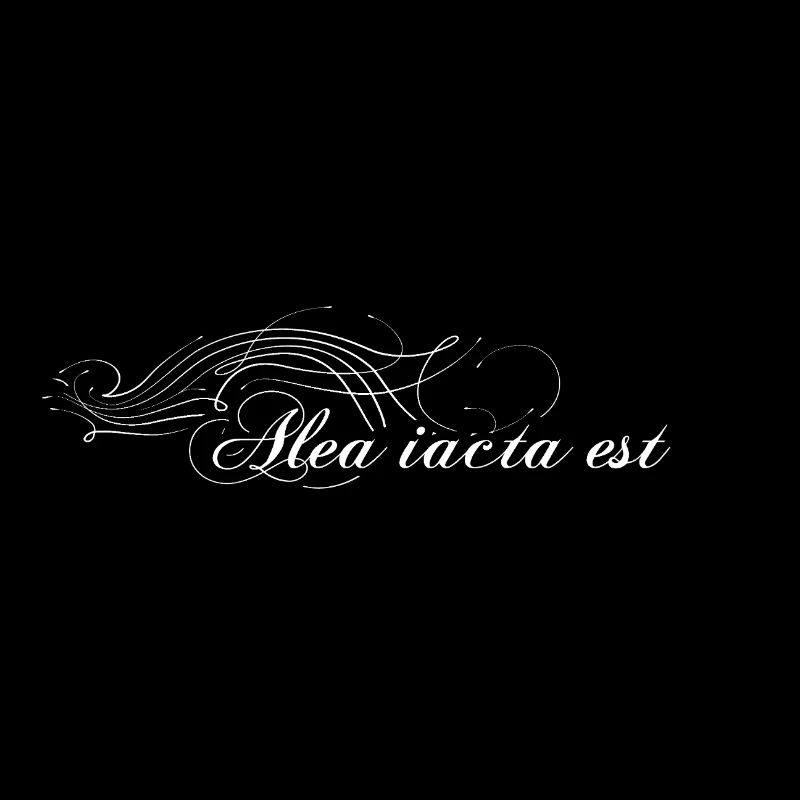 Alea iacta est decorated white