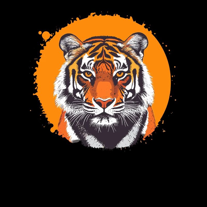 Tiger with a solar circle