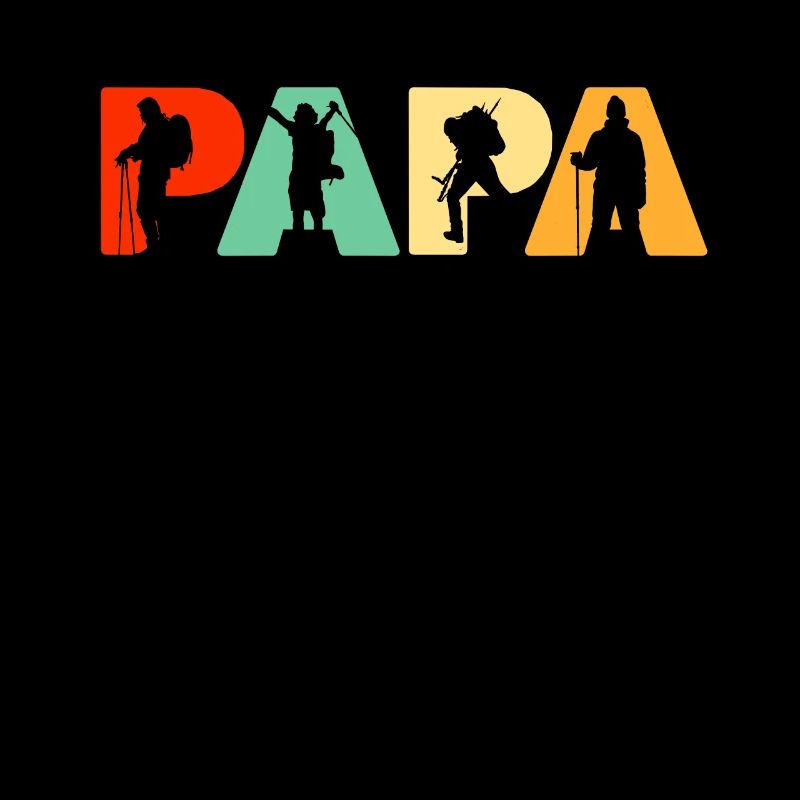 Kletterer Wanderer Papa, Retro Papa Wandern Vaters Geschenk