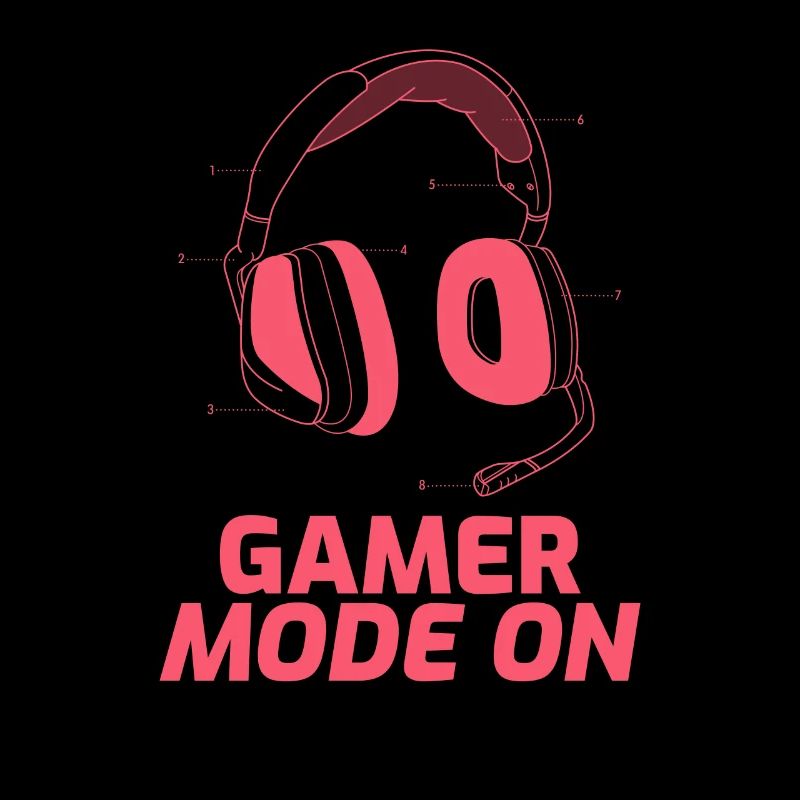 gamer mode on gamecke modus headset teams nerds geek