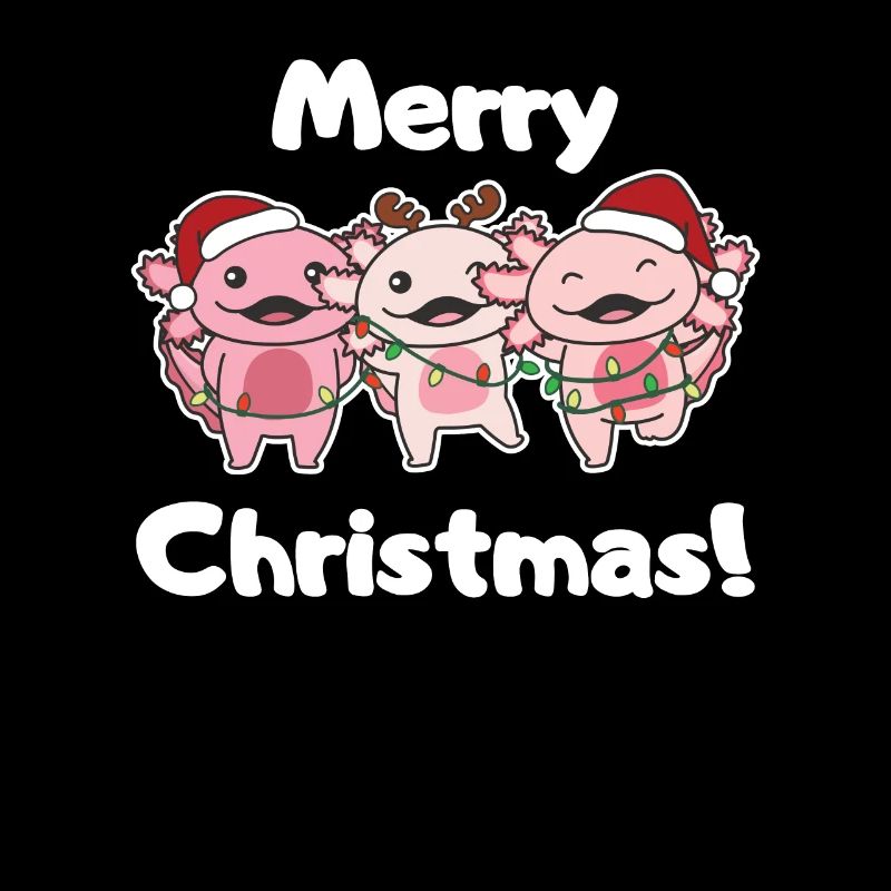 Axolotl Noël Mignon Axolotls Joyeux Noël