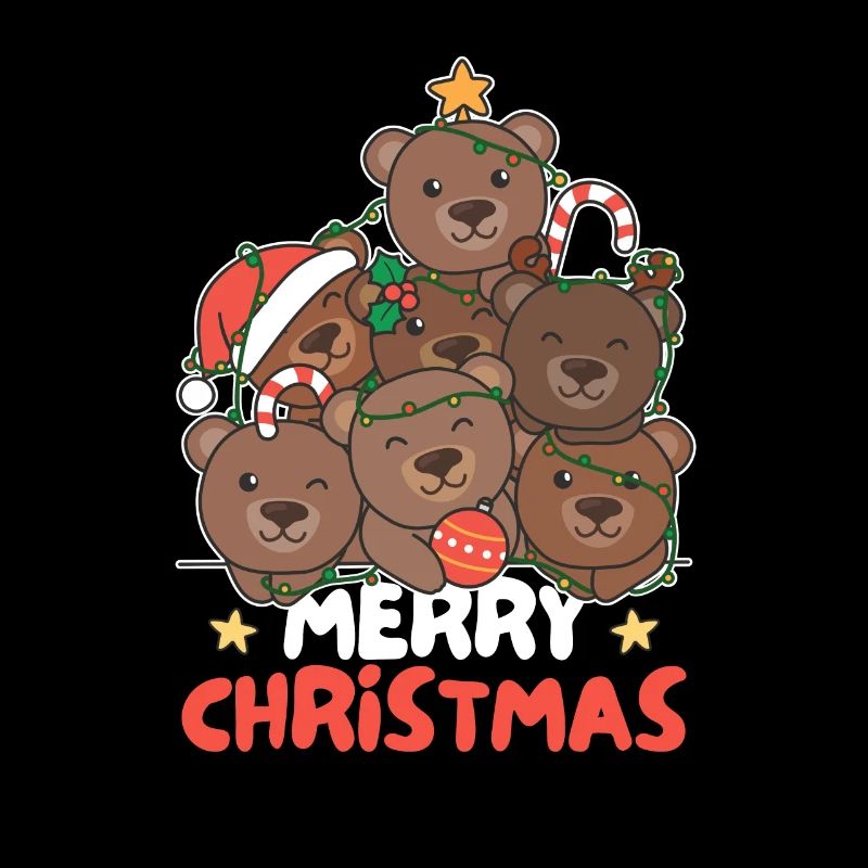Ours Arbre de Noël Joyeux Noël