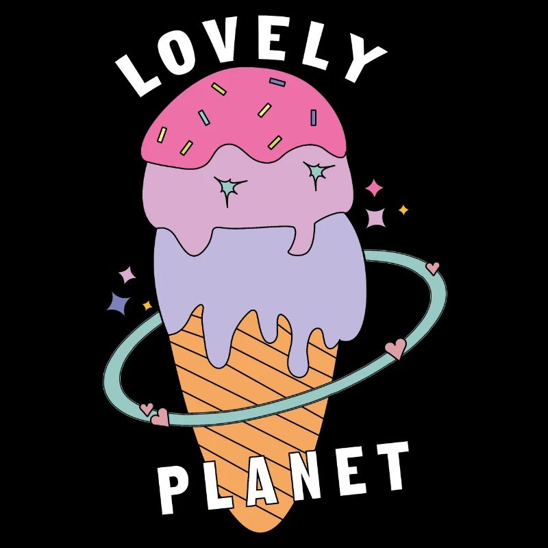 Belle crème glacée de planète.