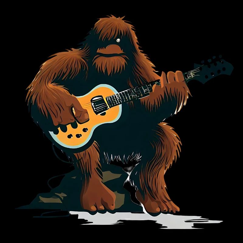 Bigfoot plays guitar