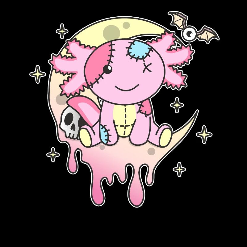 Kawaii Gothic Axolotl Pastel Gothic Goth