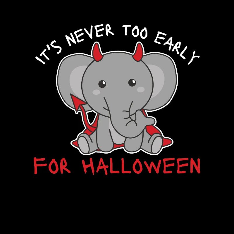 Elephant it's never too early for Halloween devils