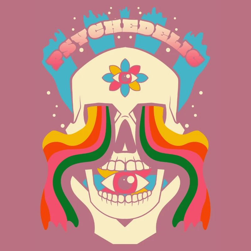 Psychedelic Skull Psychedelic Graphic