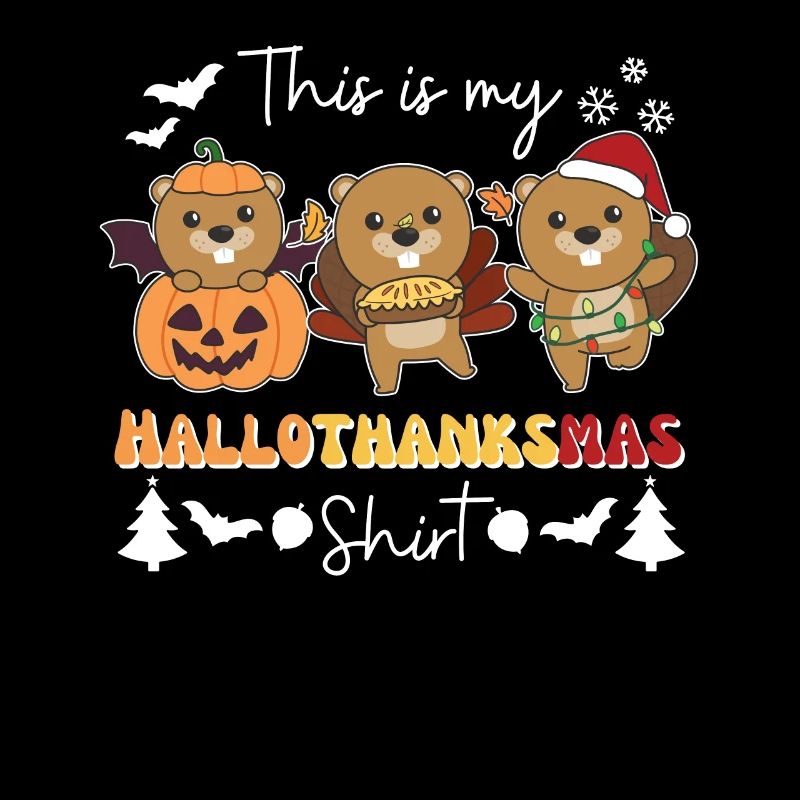 C’est mon Hallothanksmas Chemise Castor Noël