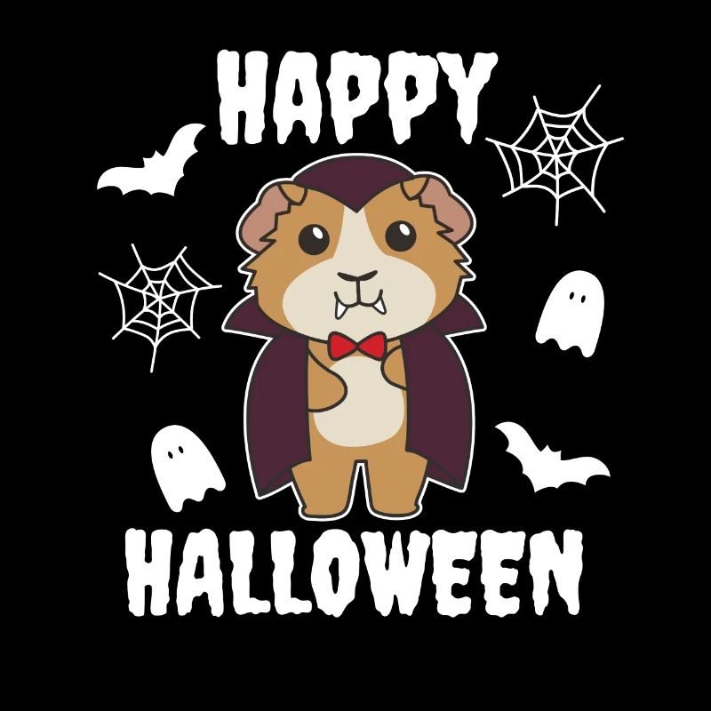 Cochon d'Inde Joyeux Halloween vampire mignon