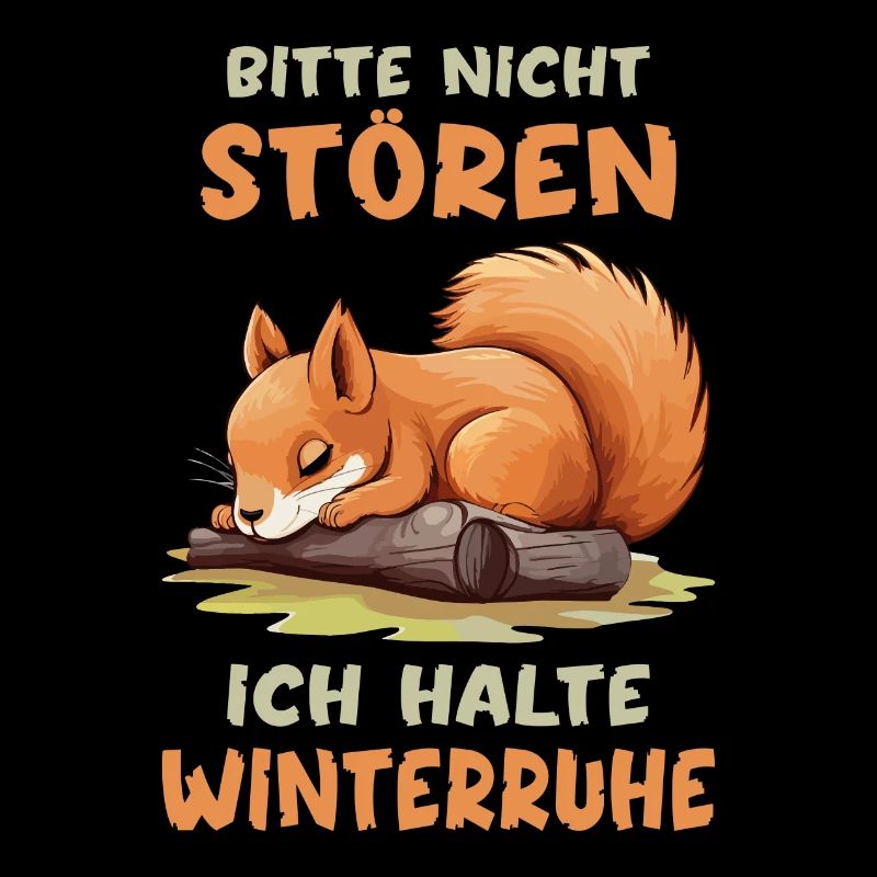 Eichhörnchen Bitte Nicht Stören Winterruhe Schlaf