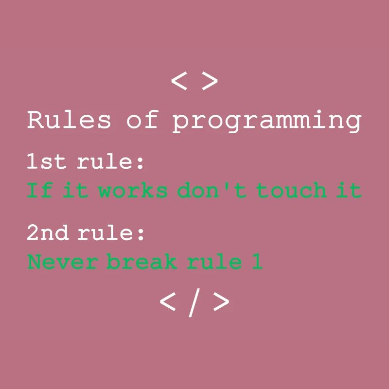Règles de programmation