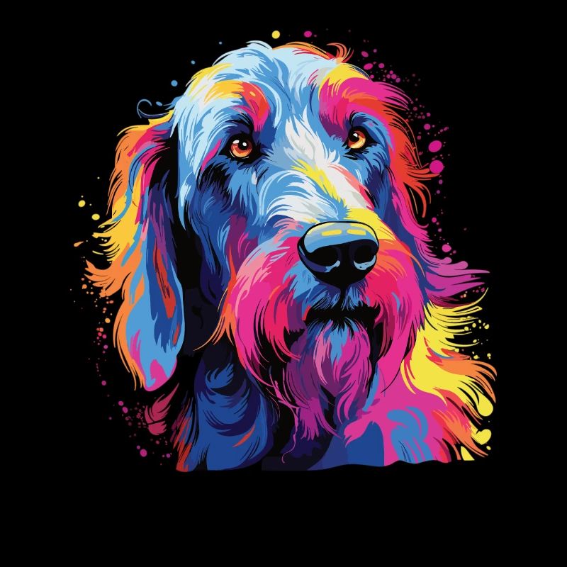 Aquarelle colorée Irish Wolfhound
