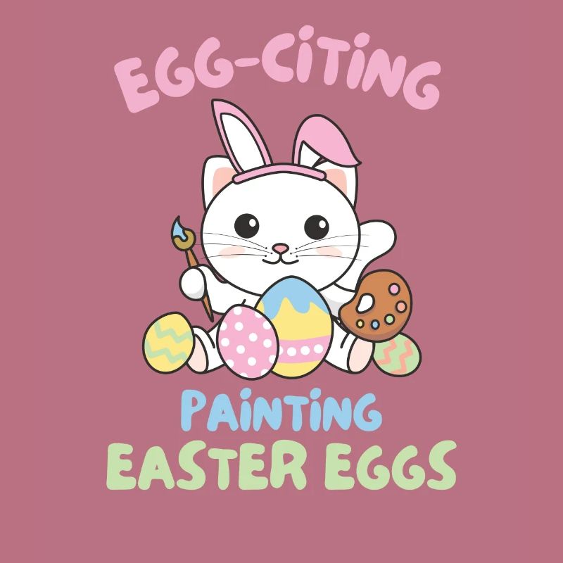 cute cats for easter with easter eggs cat