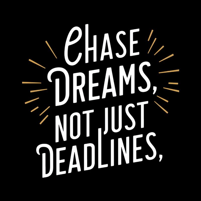 Chase Dreams Not Just Deadlines