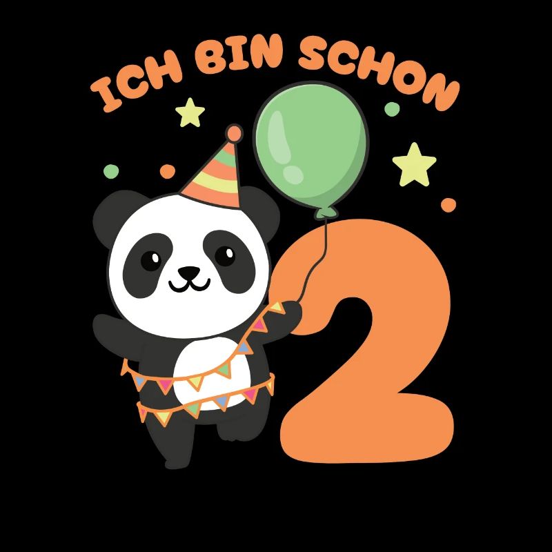Ich bin schon 2 Pandas Geburtstags Kinder