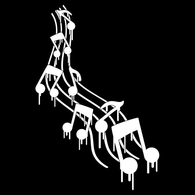 Musique Amour Beaucoup de notes de musique Graffiti Drop Logo