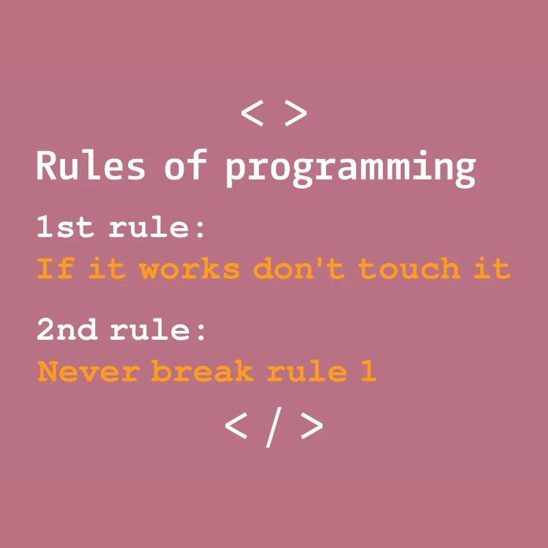 Règles de programmation