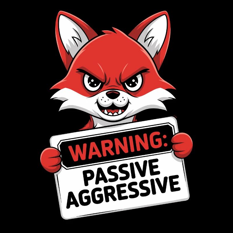Warning: Passive Aggressive Fox Cartoon