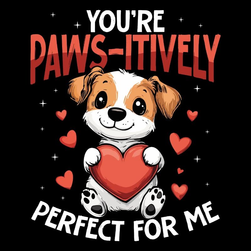 Tu es parfait pour moi chien mignon