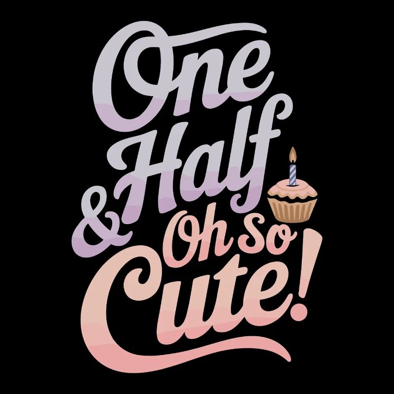 Ein Halbjahr Geburtstag So Süß Text Design