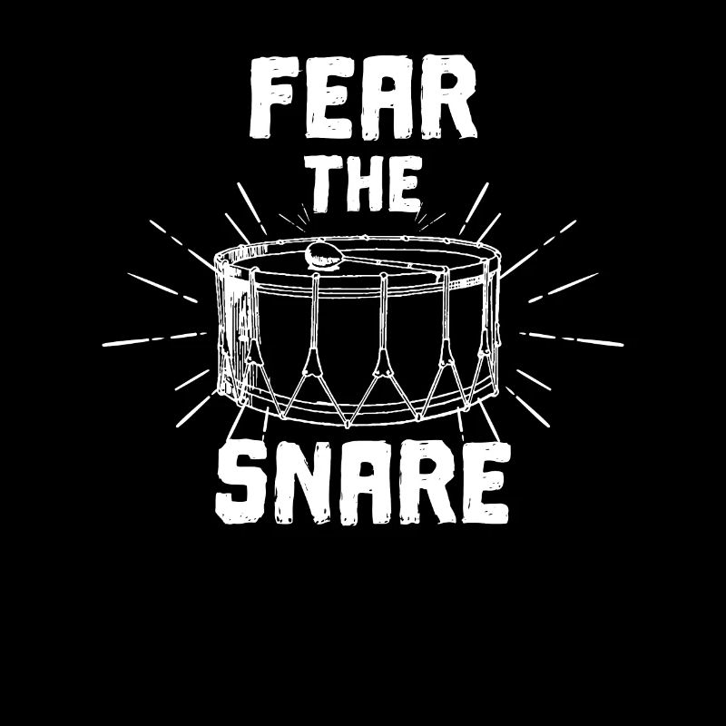 Lustige Angst der Snare Drum Lover oder Schlagzeuger