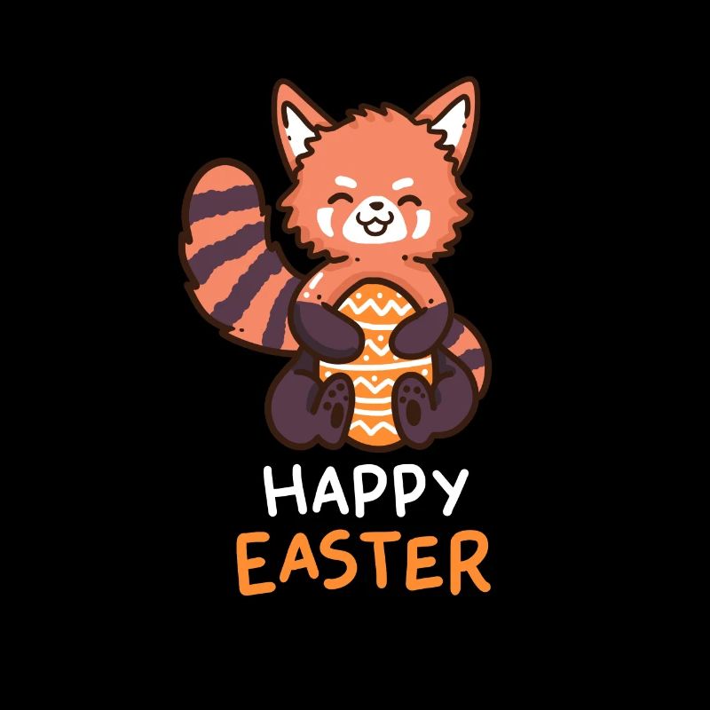 Red Panda - Easter - Happy Easter - Easter egg