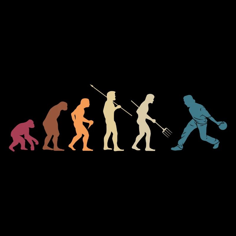 Lustiges Bowling Kegeln Evolution Geschenk