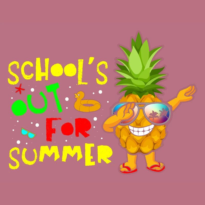 Schools Out For Summer Pineapple